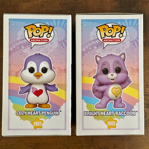 Funko Pop! Care Bear Cousins Bright & Cozy Heart Set of 2 Mint with Protectors - Picture 2 of 3